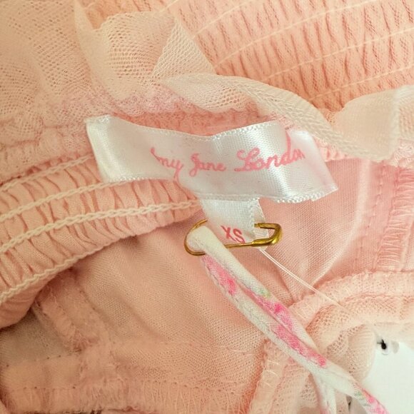 NEW AMY JANE LONDON Amy Jane London Evangeline Ruffle Maxi Dress Pink Size XS - Picture 11 of 15